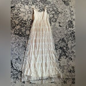 Rewind Cream Lace Maxi Dress
